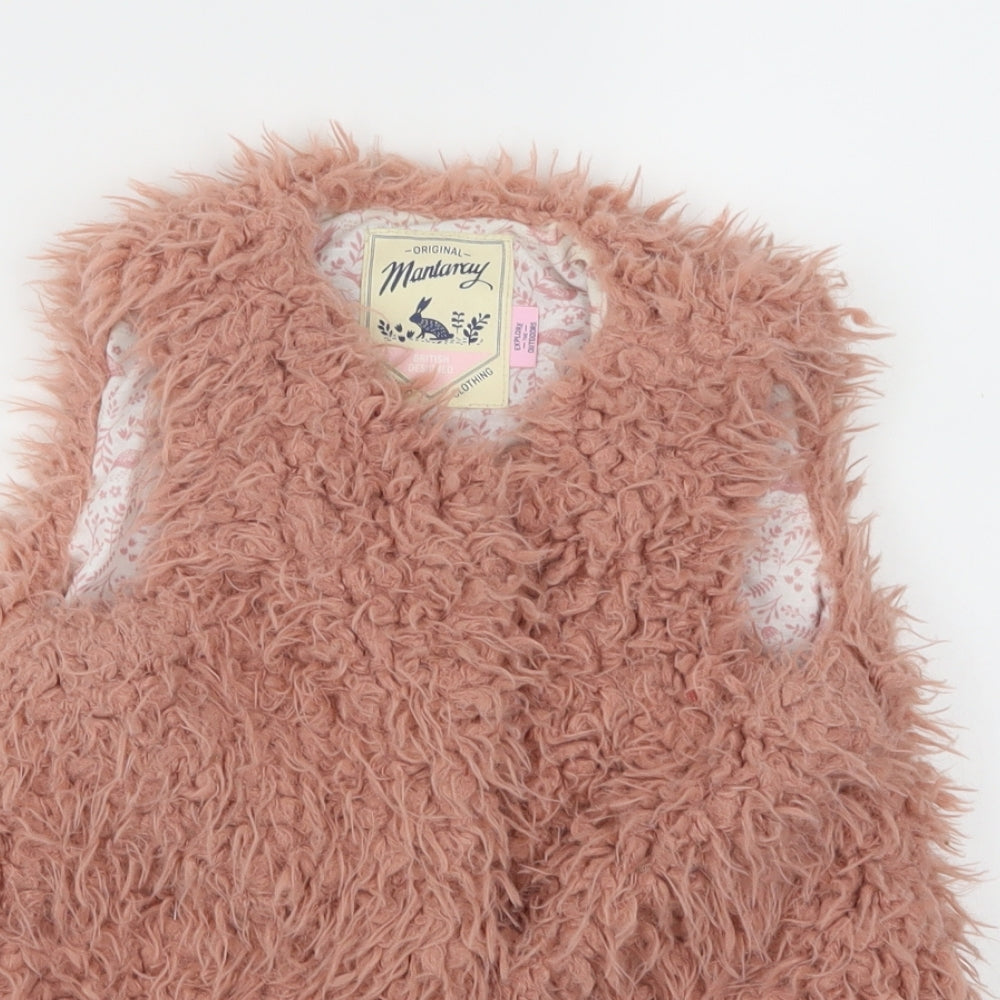 Mantaray Girls Pink  Fleece Gilet Jacket Size 7-8 Years