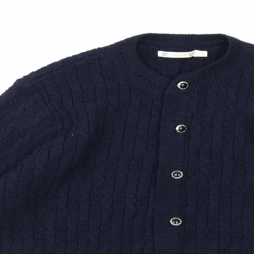 Vida Vi Womens Blue  Knit Cardigan Jumper Size 18