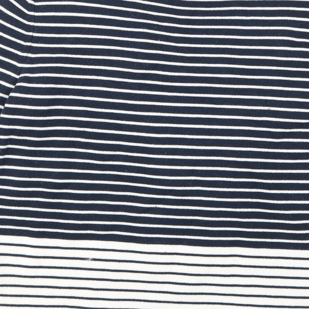 Hobbs London Womens Blue Striped Knit Pullover Jumper Size XS