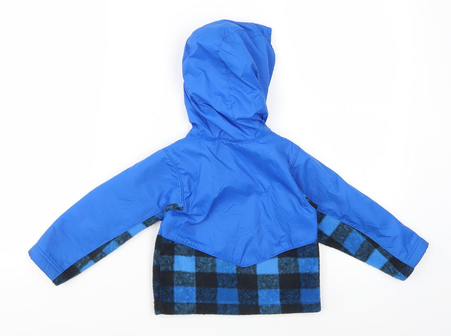 Columbia Boys Blue Check  Basic Coat Coat Size 2 Years