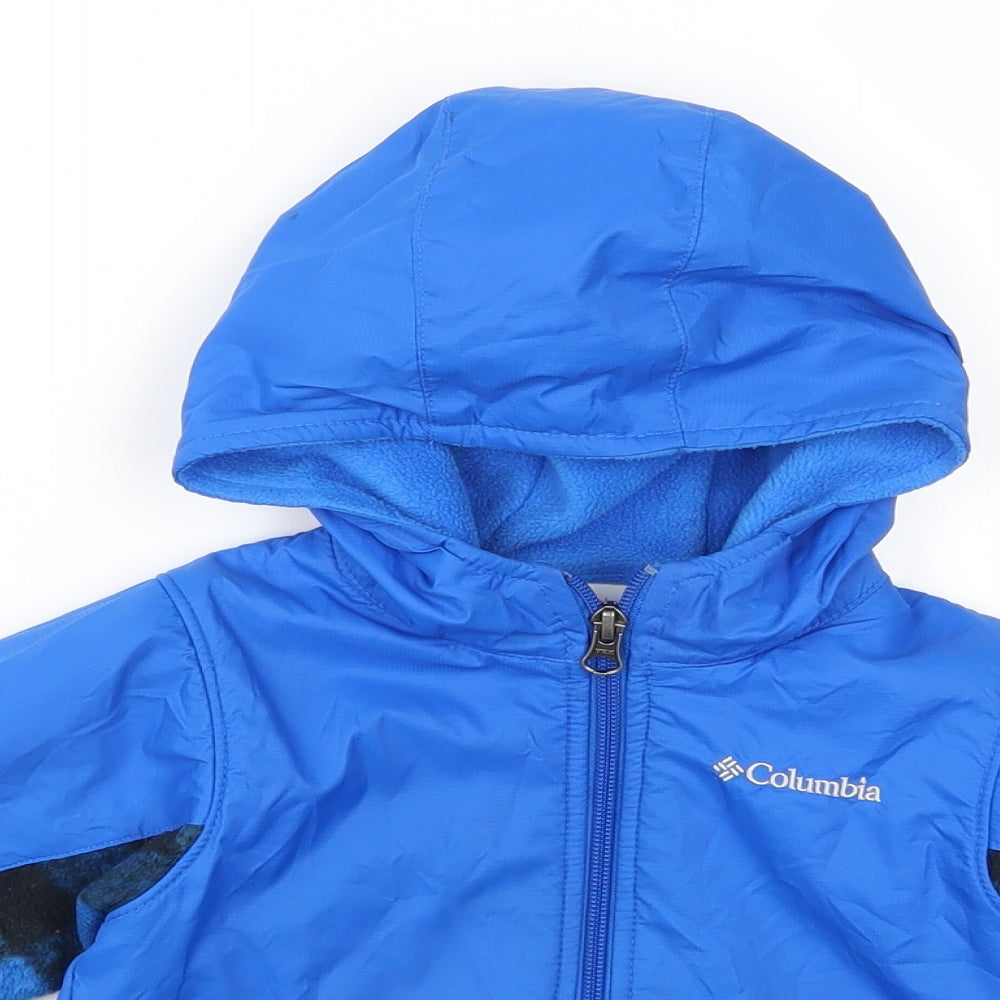 Columbia Boys Blue Check  Basic Coat Coat Size 2 Years