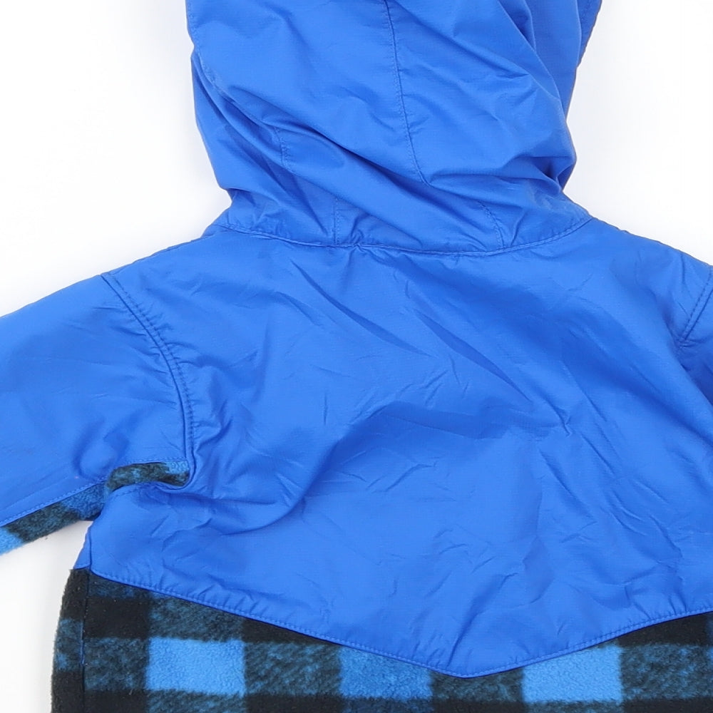 Columbia Boys Blue Check  Basic Coat Coat Size 2 Years