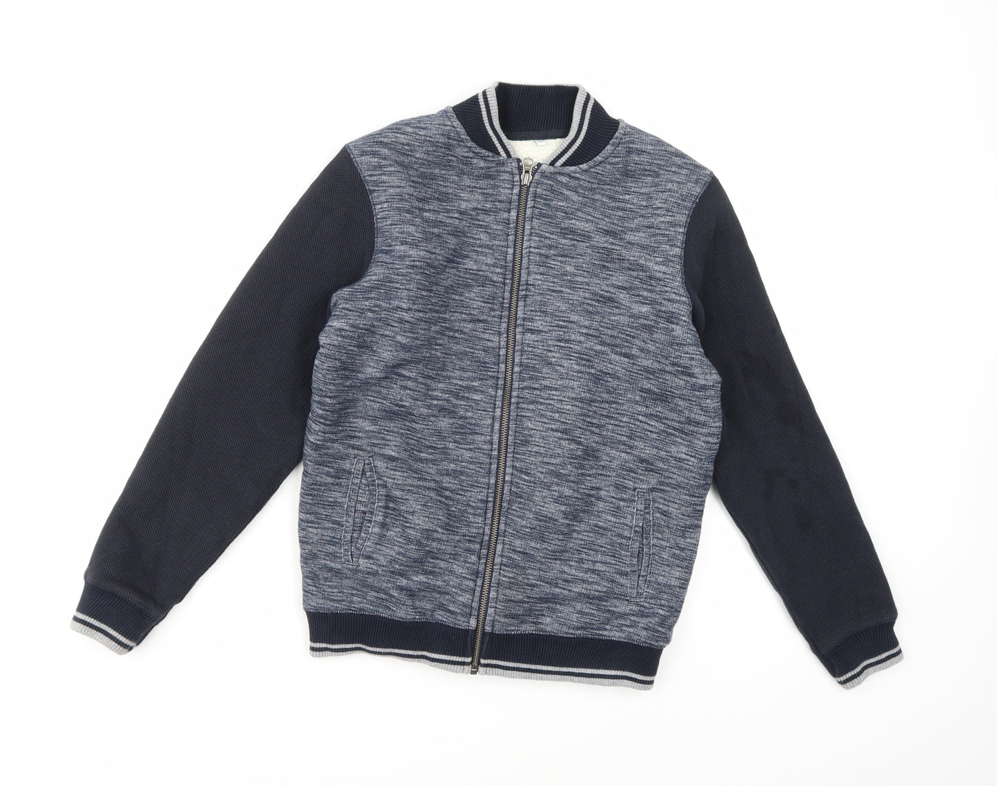 Marks and Spencer Boys Blue  Jersey Full Zip Sweatshirt Size 11-12 Years