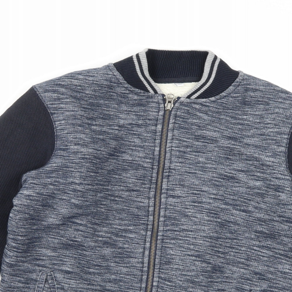 Marks and Spencer Boys Blue  Jersey Full Zip Sweatshirt Size 11-12 Years