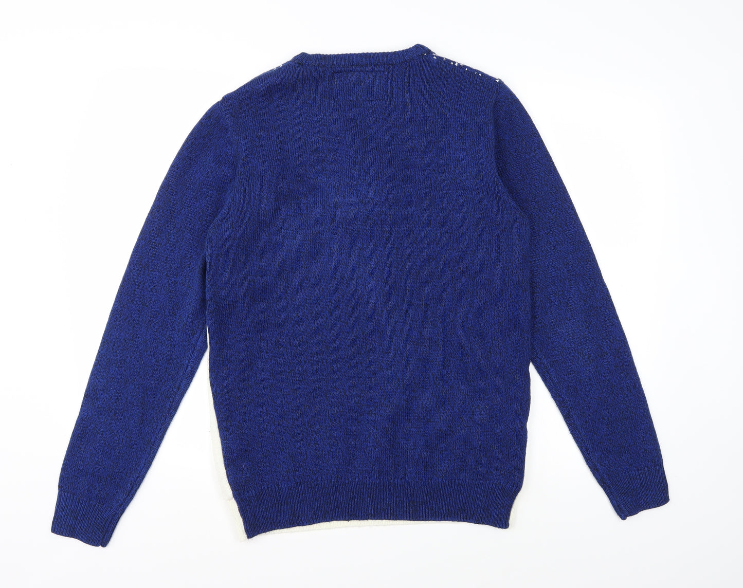 F&F Mens Blue  Knit Pullover Jumper Size S  - Christmas Jumper