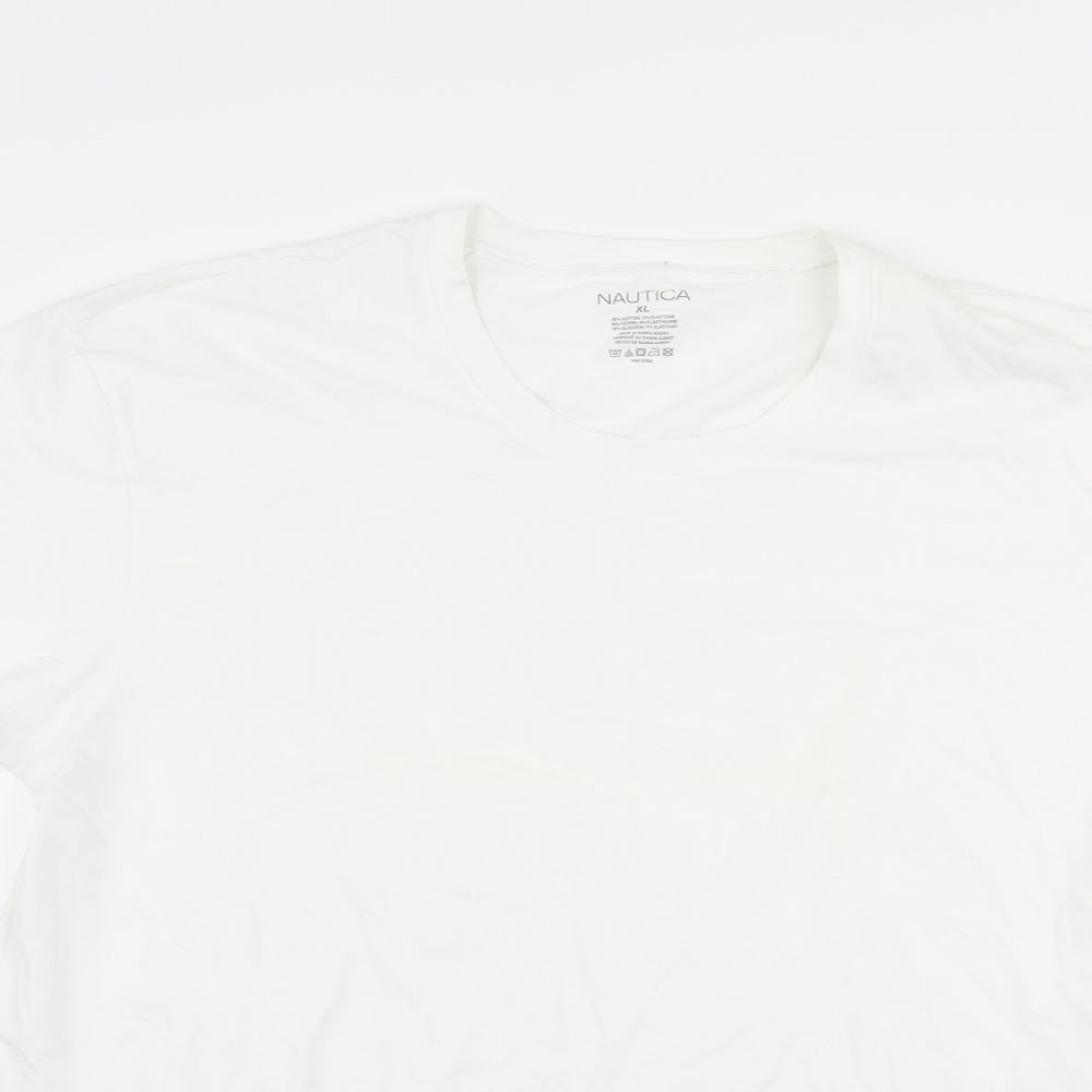 Nautica Mens White    T-Shirt Size XL