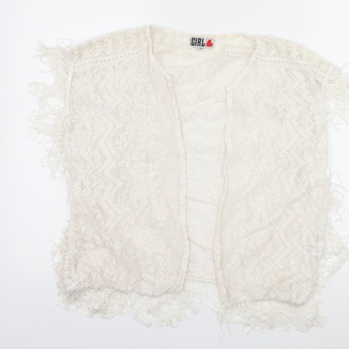 River Island Womens Ivory  Lace Cardigan Jumper Size 10
