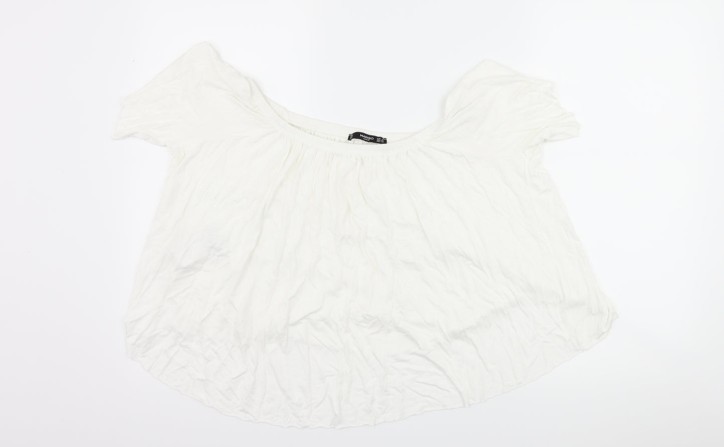 Mango Womens White   Basic T-Shirt Size S