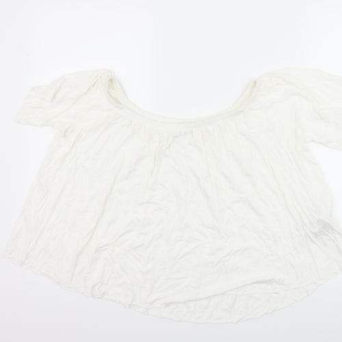 Mango Womens White   Basic T-Shirt Size S
