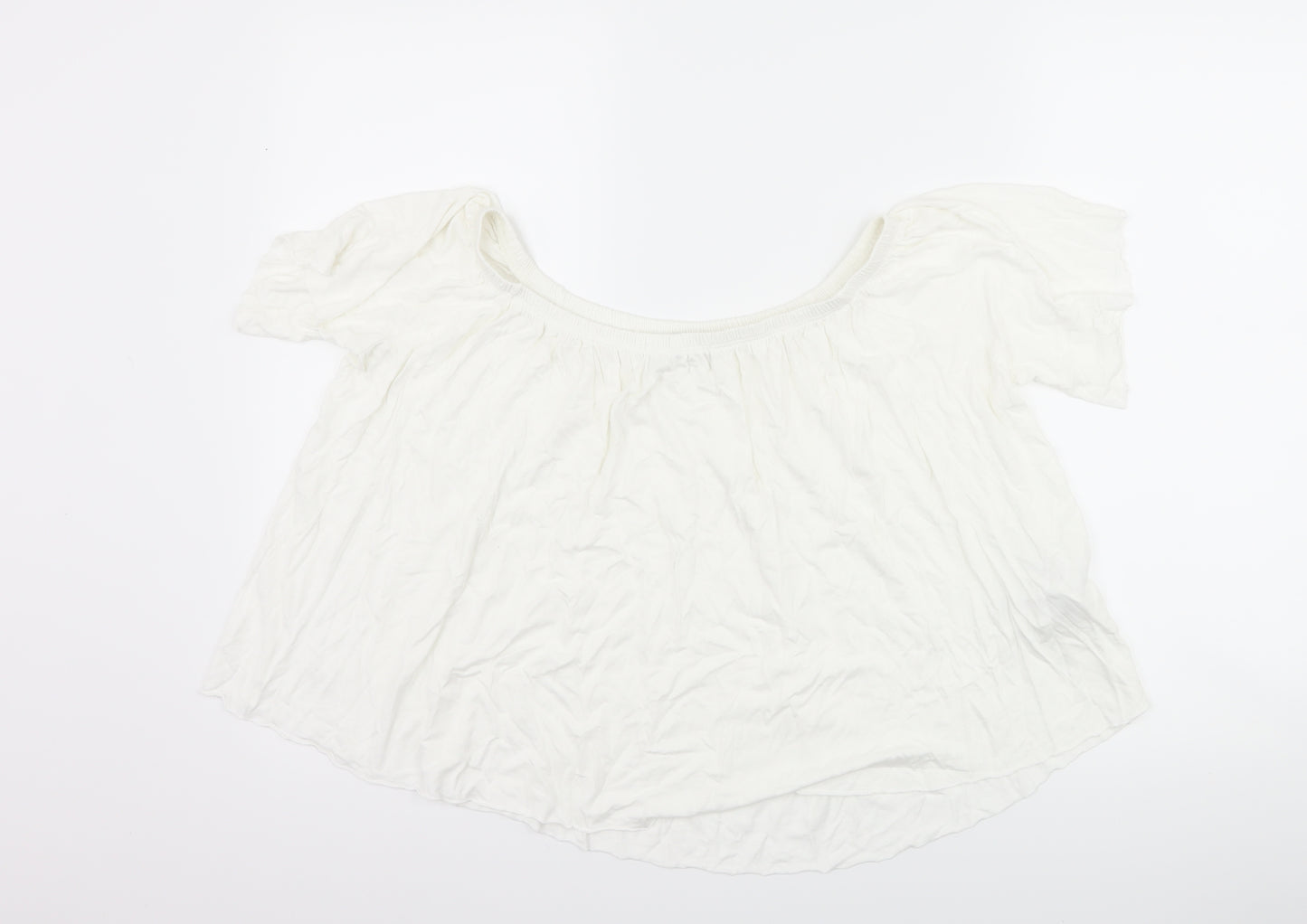 Mango Womens White   Basic T-Shirt Size S