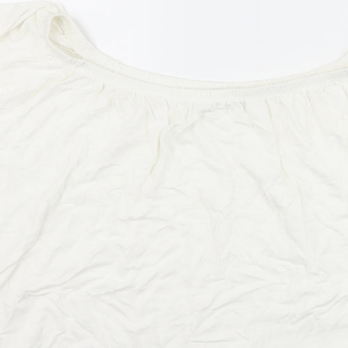 Mango Womens White   Basic T-Shirt Size S