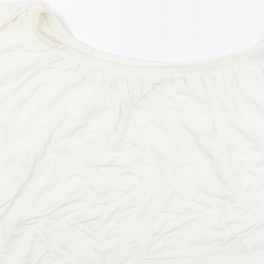 Mango Womens White   Basic T-Shirt Size S