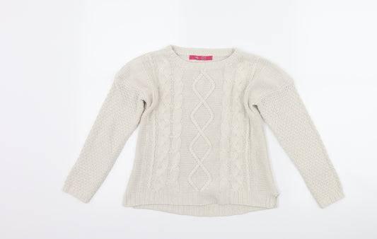 Primark Girls Ivory   Pullover Jumper Size 8-9 Years