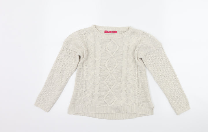 Primark Girls Ivory   Pullover Jumper Size 8-9 Years