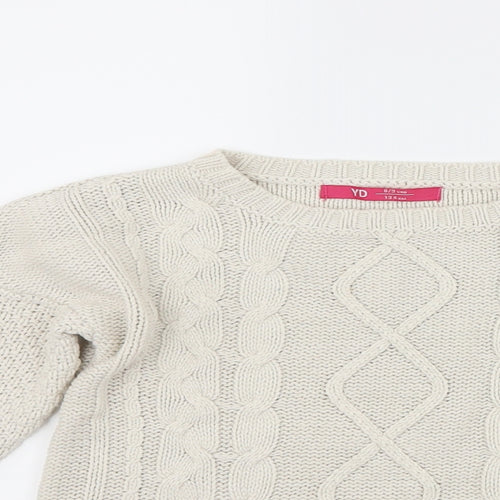 Primark Girls Ivory   Pullover Jumper Size 8-9 Years