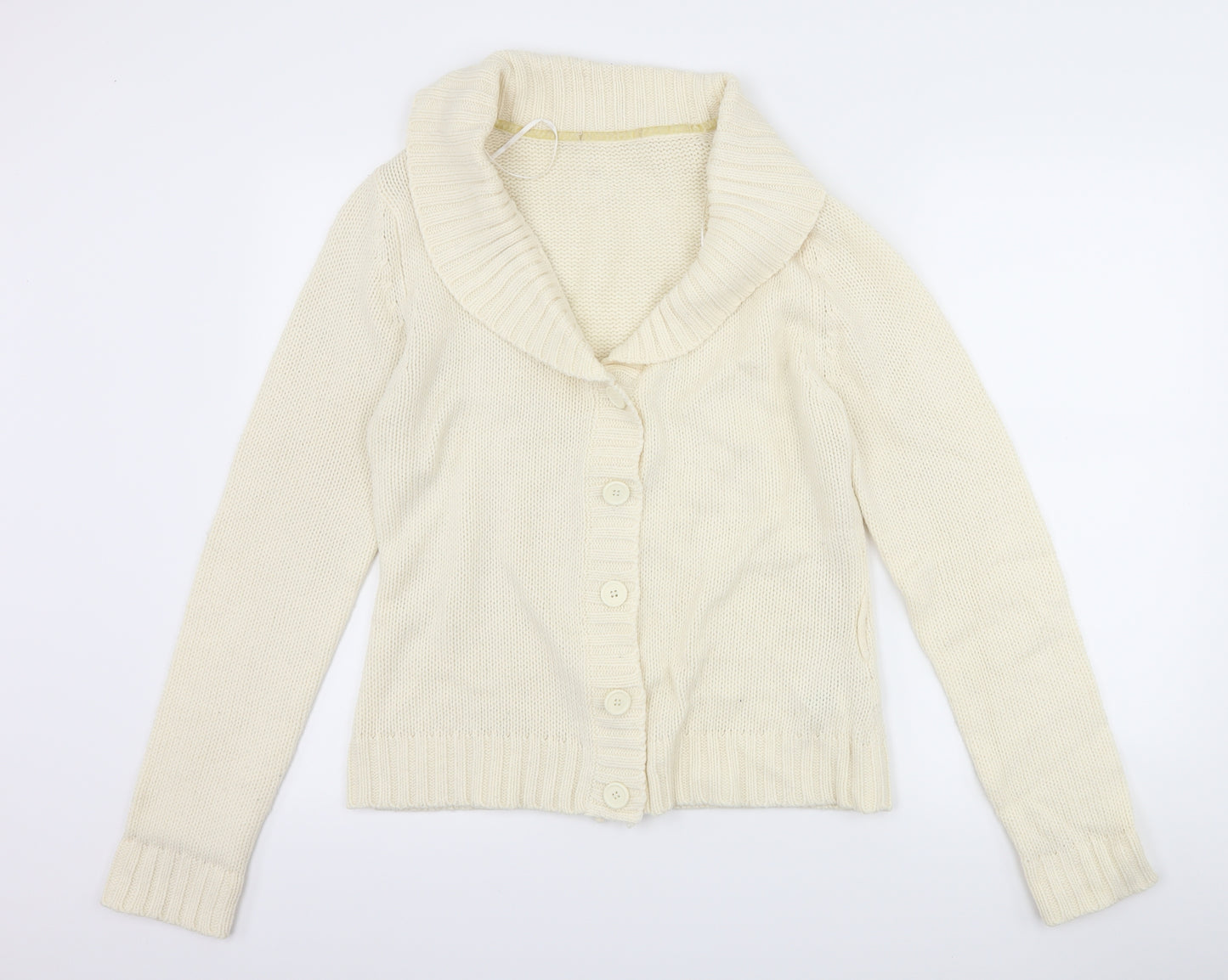 Preworn Womens Ivory   Cardigan Jumper Size L