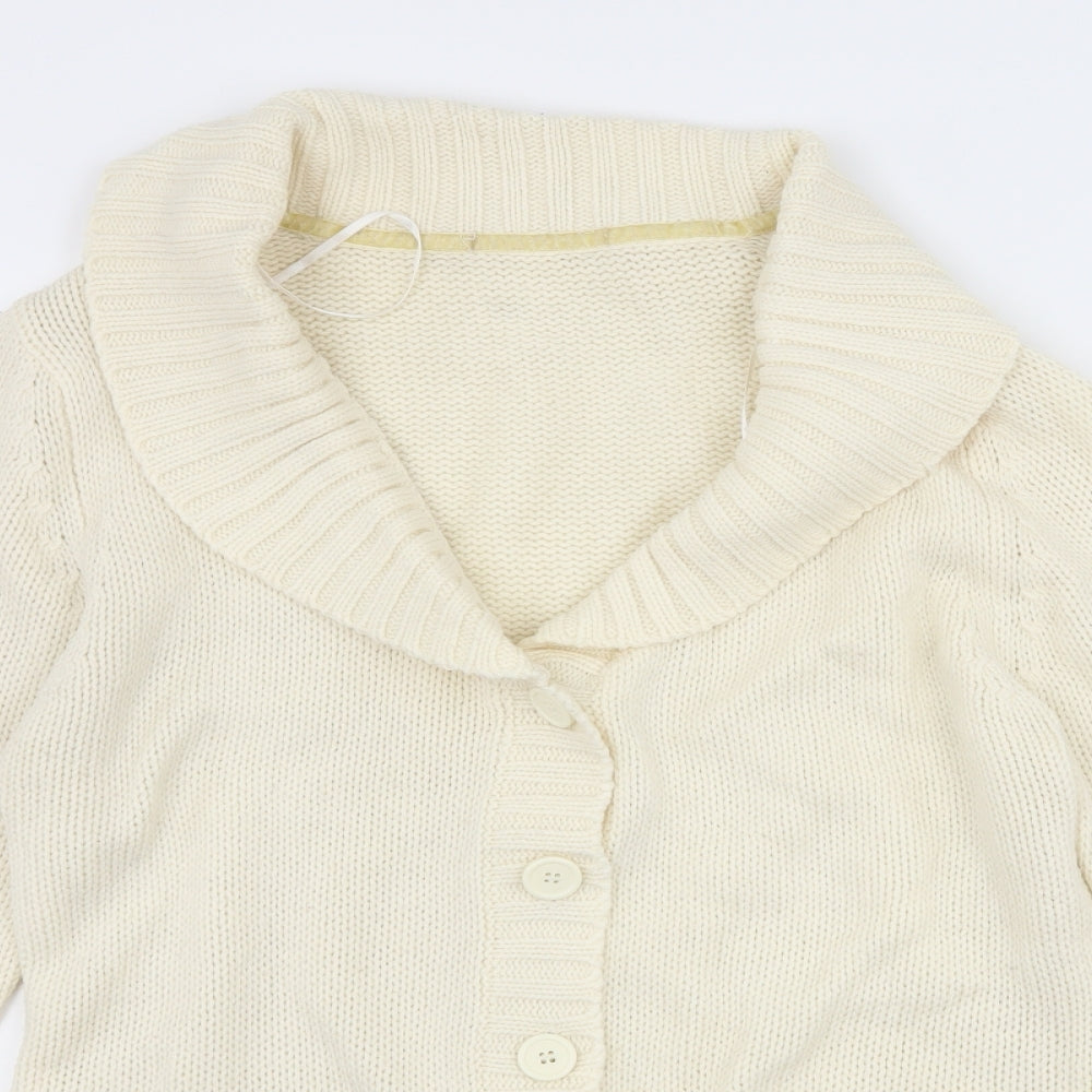 Preworn Womens Ivory   Cardigan Jumper Size L