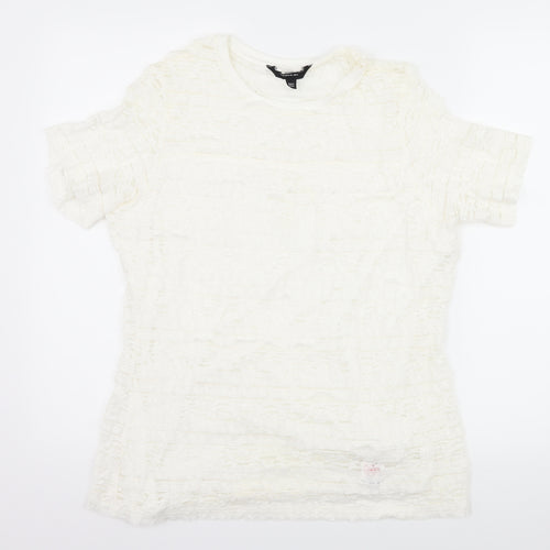 Dorothy Perkins Womens White   Basic T-Shirt Size 14