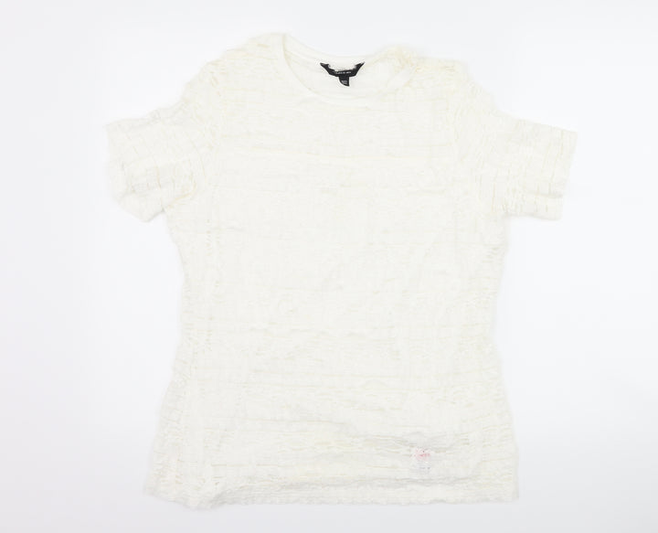 Dorothy Perkins Womens White   Basic T-Shirt Size 14