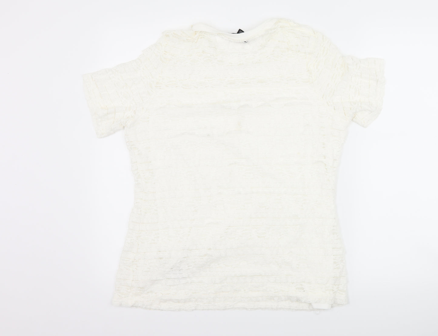 Dorothy Perkins Womens White   Basic T-Shirt Size 14