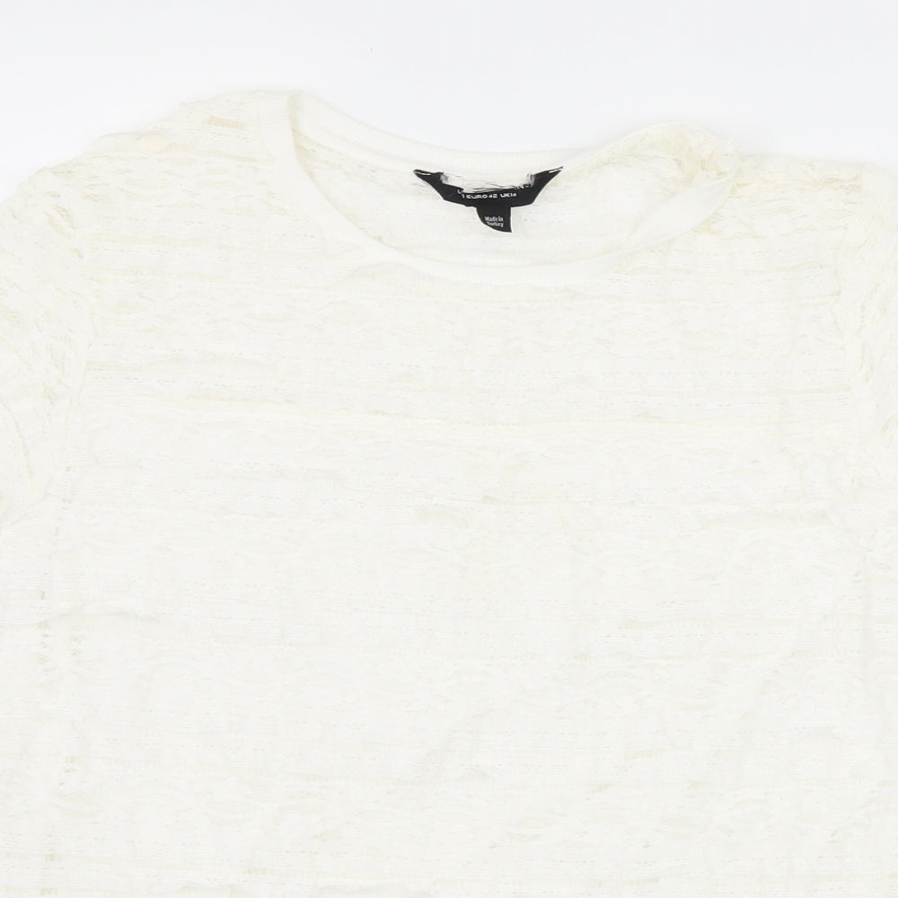 Dorothy Perkins Womens White   Basic T-Shirt Size 14