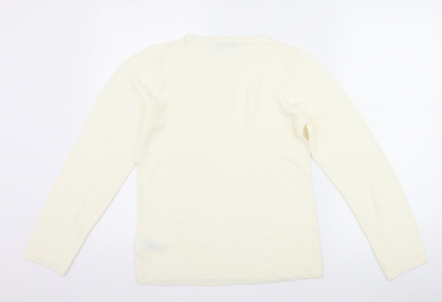 Marks and Spencer Womens Ivory   Pullover Jumper Size 8