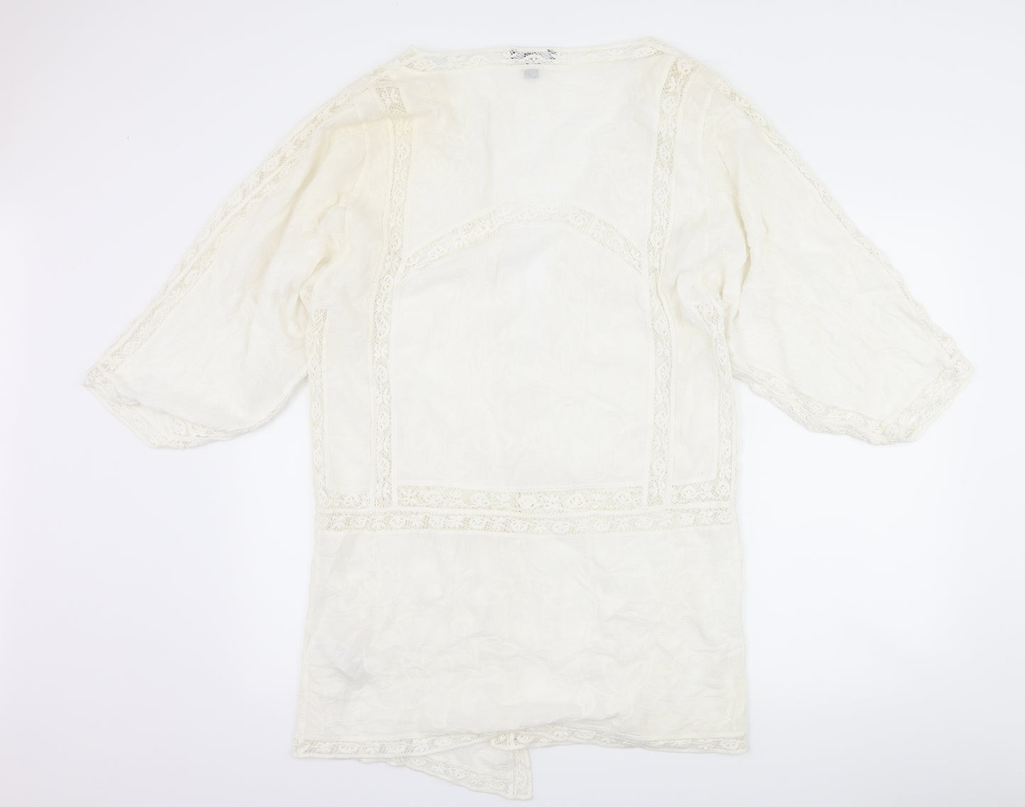 New Look Womens White   Cardigan Jumper Size S