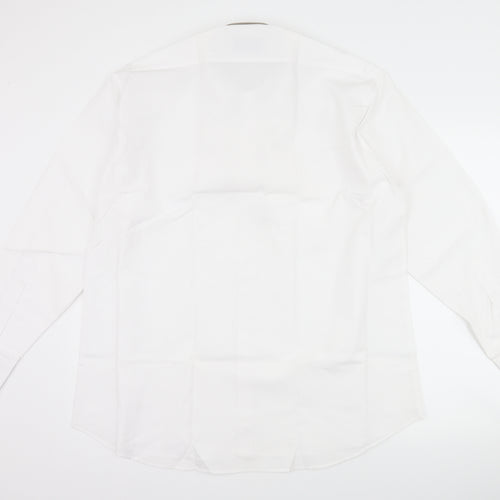 Double TWO Mens White    Dress Shirt Size 17  - taken out of packaging for photo