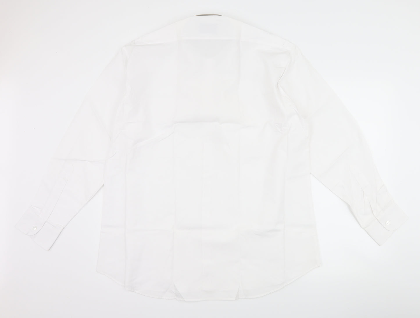 Double TWO Mens White    Dress Shirt Size 17  - taken out of packaging for photo
