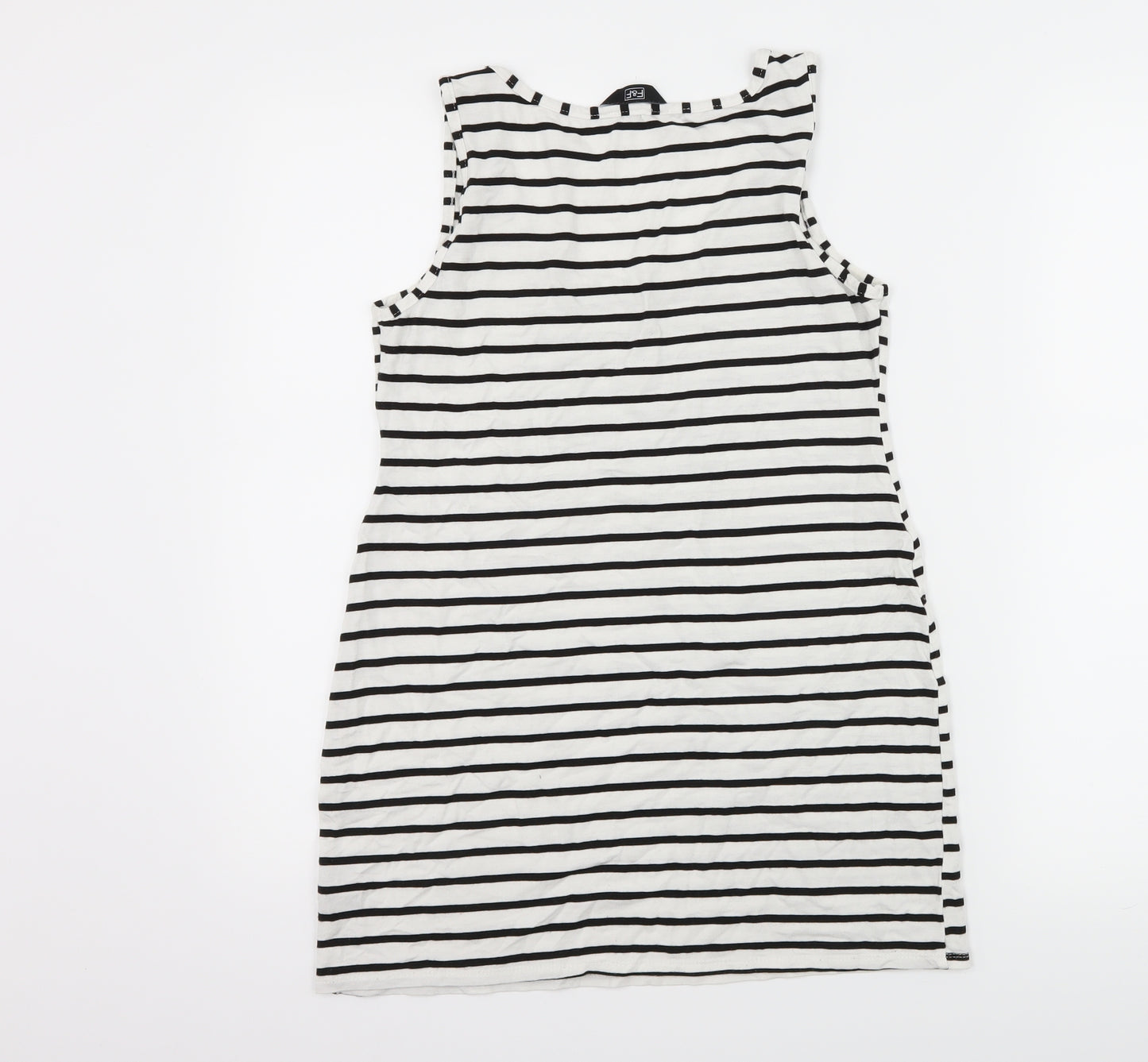 F&F Womens White Striped  Basic Tank Size 12