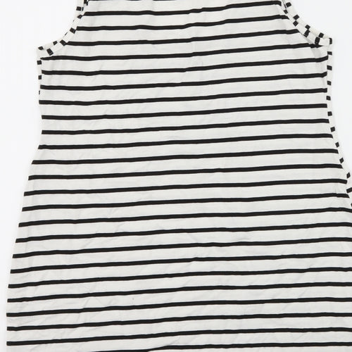 F&F Womens White Striped  Basic Tank Size 12