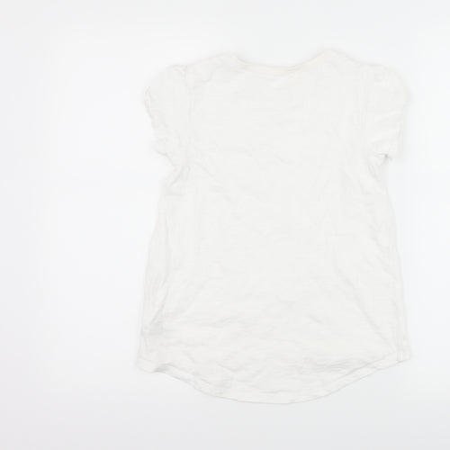 NEXT Girls White   Basic T-Shirt Size 10 Years