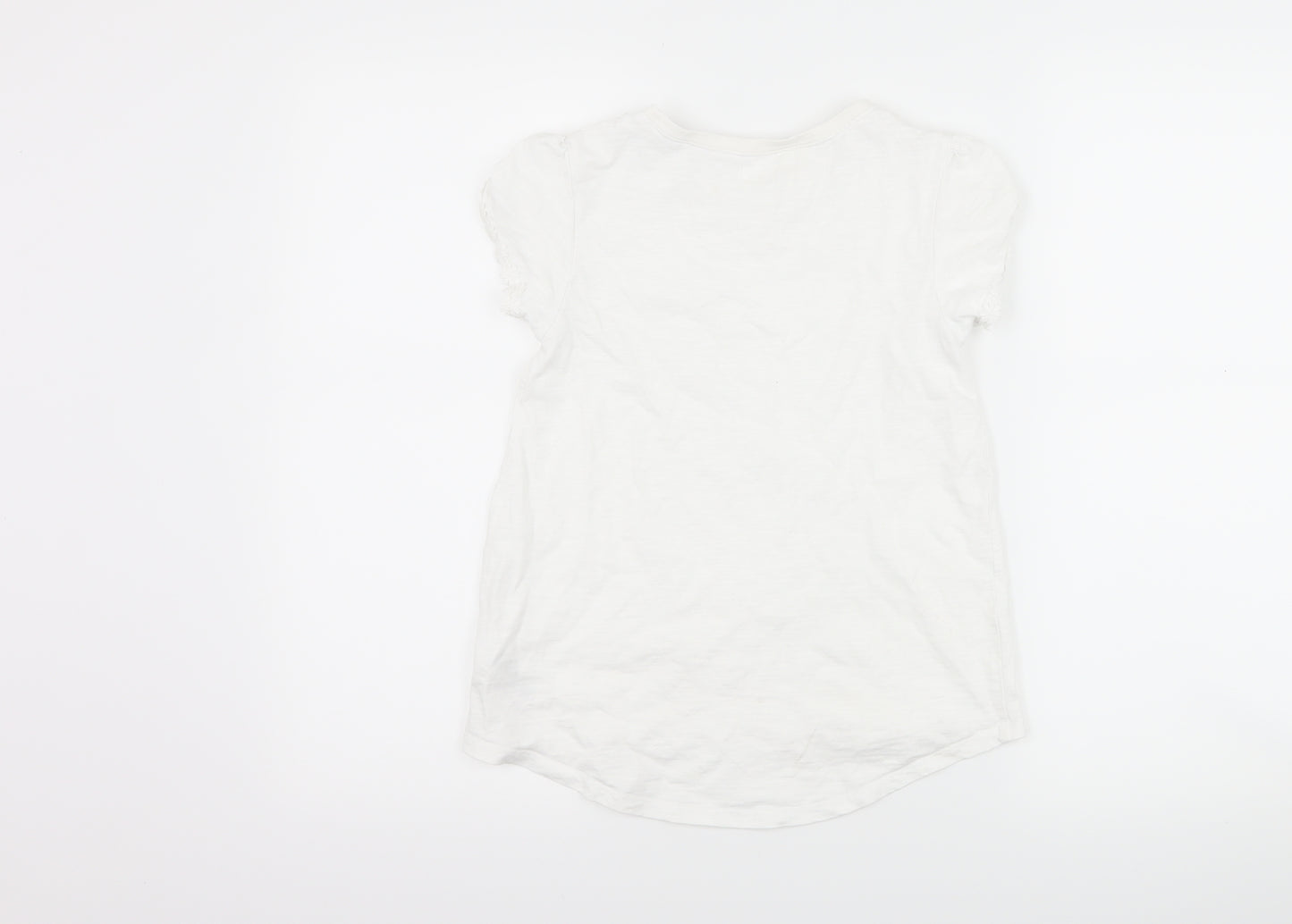 NEXT Girls White   Basic T-Shirt Size 10 Years