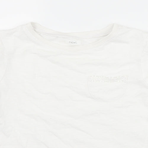 NEXT Girls White   Basic T-Shirt Size 10 Years