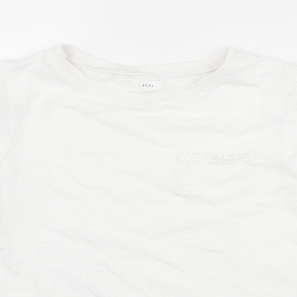NEXT Girls White   Basic T-Shirt Size 10 Years