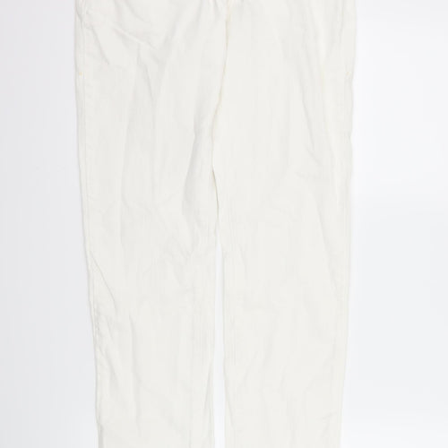 B.you Womens White  Denim Straight Jeans Size 10 L30 in