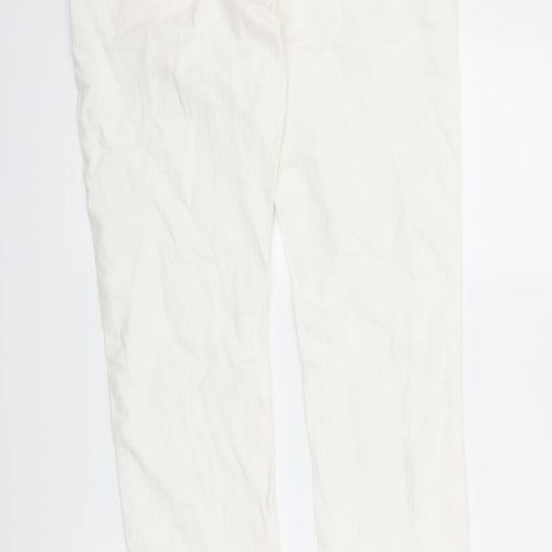 B.you Womens White  Denim Straight Jeans Size 10 L30 in