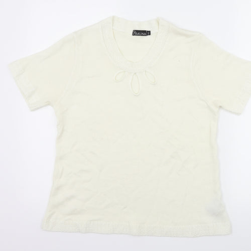 prauna Womens White   Basic T-Shirt Size M