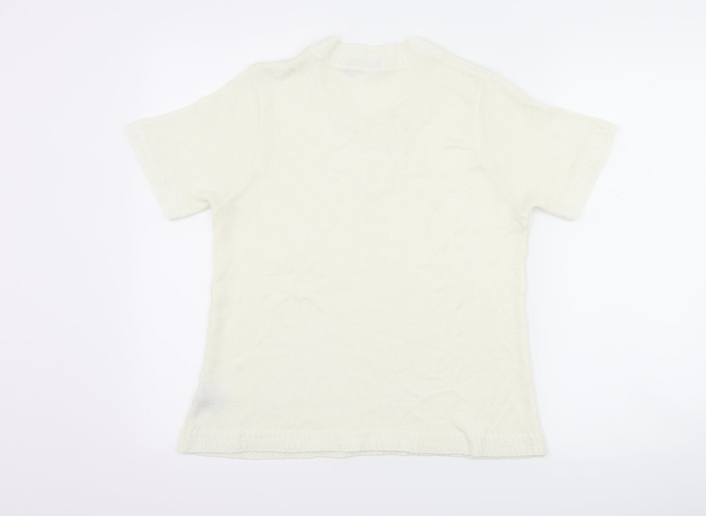 prauna Womens White   Basic T-Shirt Size M