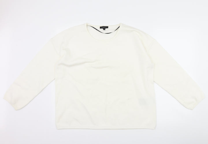 Selected Femme Womens White Pullover Jumper Size XL