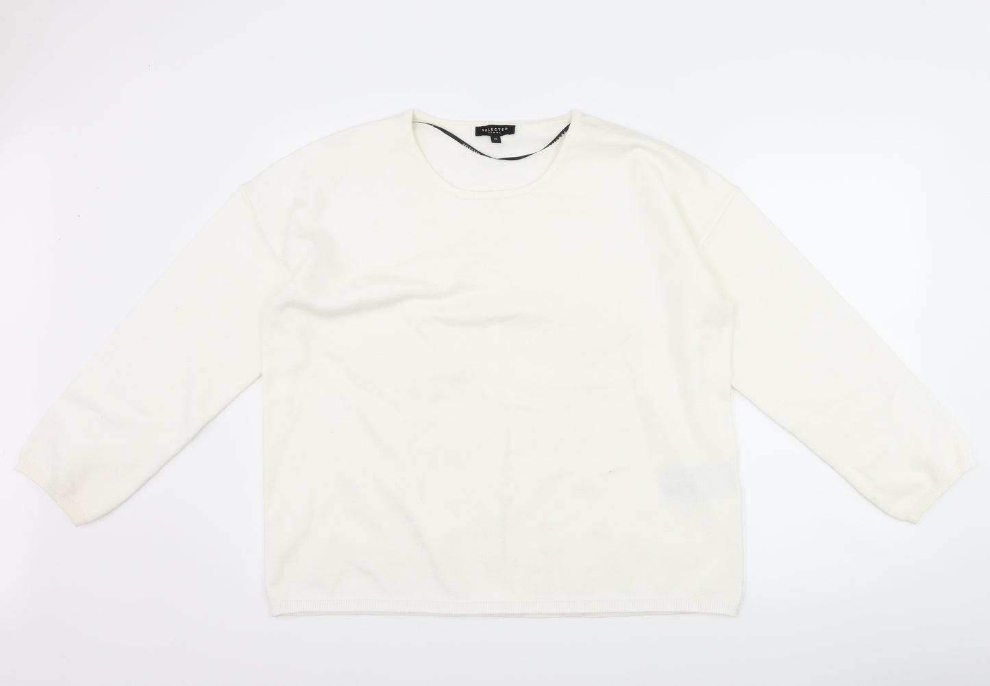 Selected Femme Womens White   Pullover Jumper Size XL
