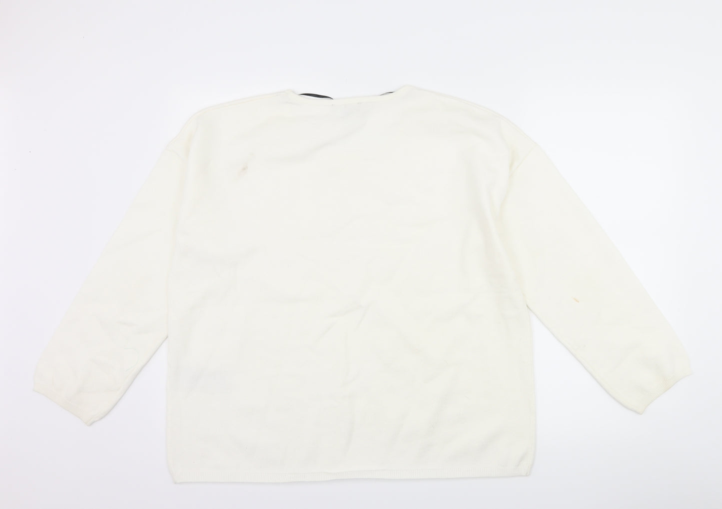 Selected Femme Womens White   Pullover Jumper Size XL