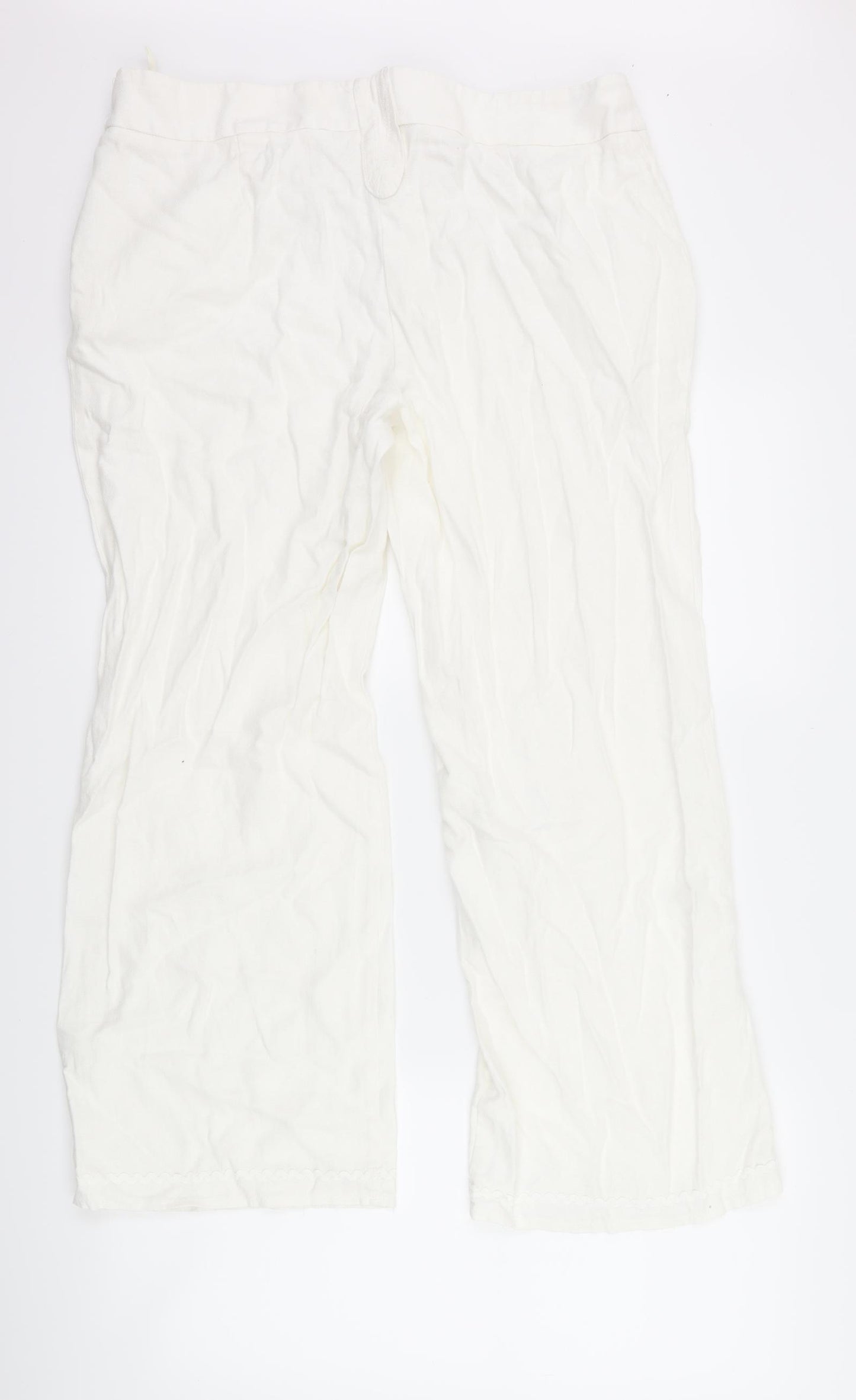 Marks and Spencer Womens White   Trousers  Size 36 L28 in