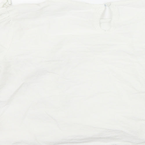 SheIn Girls White   Basic Blouse Size 7-8 Years