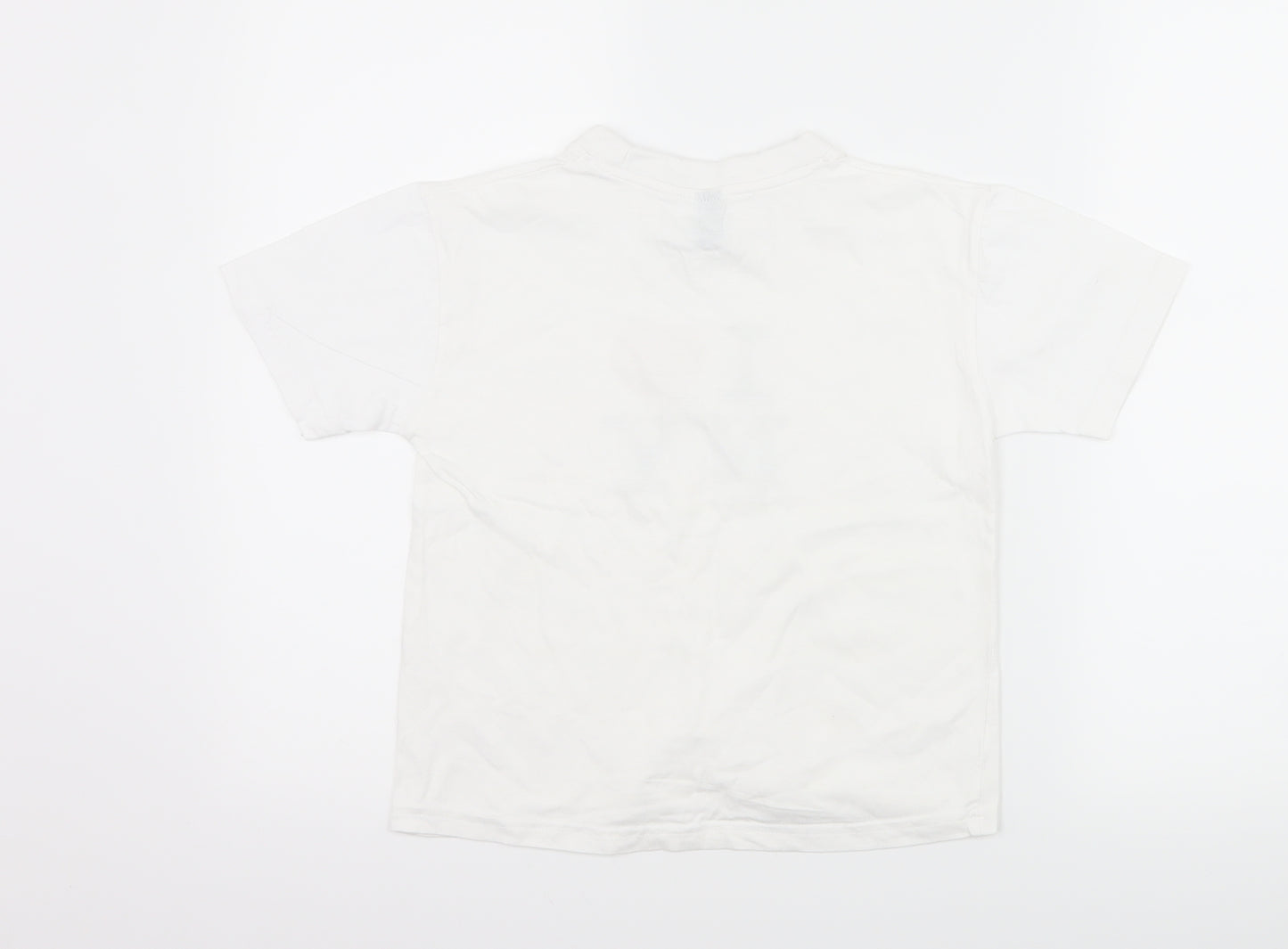 talha Girls White   Basic T-Shirt Size L  - i love new york