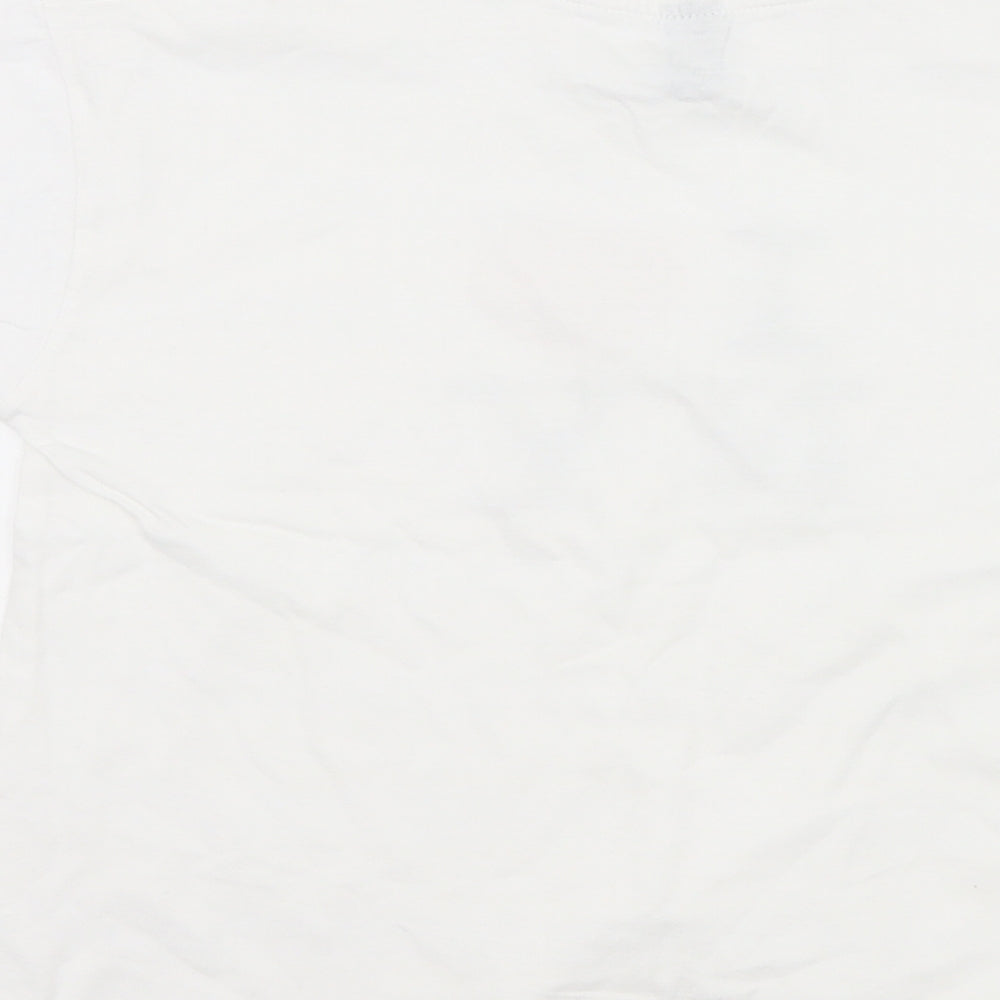 talha Girls White   Basic T-Shirt Size L  - i love new york