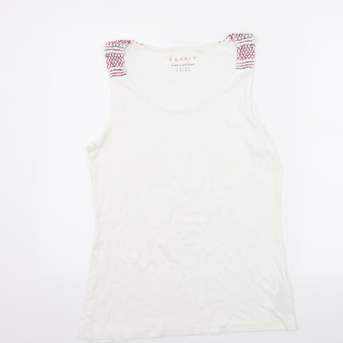 Espirit Womens White   Basic Tank Size XL