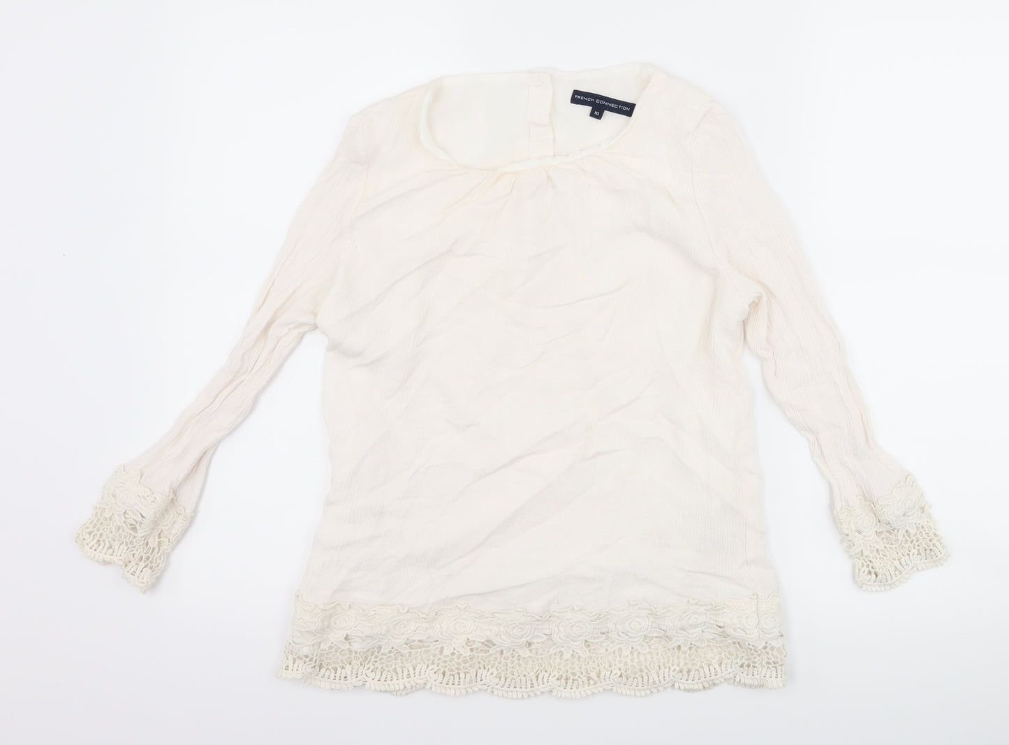 French Connection Womens White   Basic Blouse Size 10