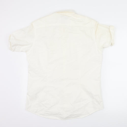 Burton Mens White    Button-Up Size M