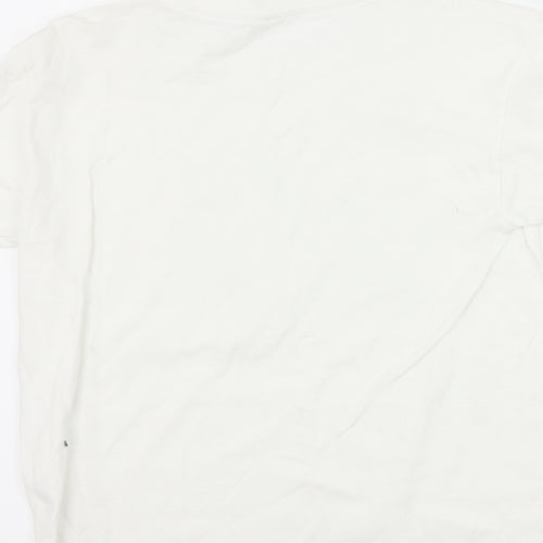 Gildan Boys White   Basic T-Shirt Size M  - overword